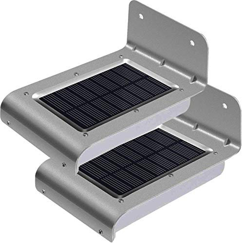 Aluminium Solar Lights Outdoor Garden Motion Sensor Security Wall Lights Bright with PIR Sensor. Gutter, Doorway, 3 Mode Light with Dim Standby High When Activated Feature Waterproof to IP65 (2)