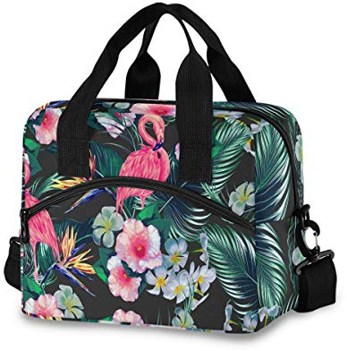Mnsruu - Sac à déjeuner Isotherme en Forme de Fleur de Flamant Rose - Réutilisable - pour Pique-Nique, Bateau, école de Travail