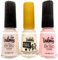 Valmy Colección de Esmaltes Tradicionales Normales - Pack Uñas Francesas (Nail Art Blanco, Brillo Color 01 y Brillo Color 06) (14 ml c/u)