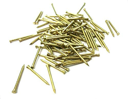 SISI UK® - Spilli in ottone massiccio, per foto, chiodi in legno, 25 mm (50 pezzi)