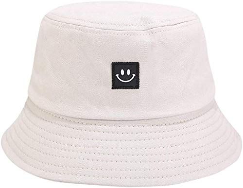 crazy bean Unisex Sonnenhut FischerhüTe Hip Hop Graffiti Fischerhut Bucket Hat Baumwolle Unisex Faltbar Anglerhut Strandhut FishermüTze Outdoor-Hut(Beige)