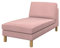 Soferia Kompatible Ersatzbezug fur KARLSTAD Freistehende Recamiere, Stoff Majestic Velvet Blush Pink (FLECKENABWEISEND und WASSERABWEISEND), Rosa