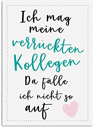 Postkarte Kollegen Abschied Kollegen Geschenk Postkarte Sprüche Ruhestand Karte (verrückte Kollegen)