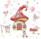 Little Deco Wandsticker Wandtattoo Kinderzimmer Mädchen Mäuse mit Ballons Wandaufkleber Wandbild Mädchenzimmer Pilz Haus Rosa Bienen Wanddeko Schmetterlinge DL744-4