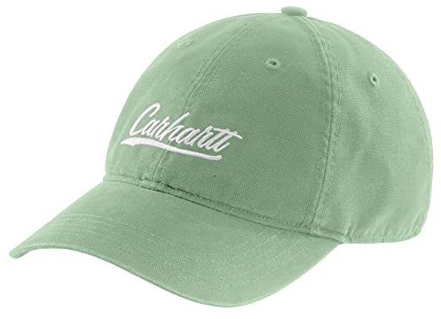 Carhartt Women's Canvas Script Graphic Cap, Soft Green, OFA