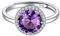 ChicSilver Silber verstellbarer Fingerring mit Amethyst Gebursstein Damen Mädchen Verlorbungsring Ehering Hochzeitsring für Valentinstag Geburtstag Weihnachten