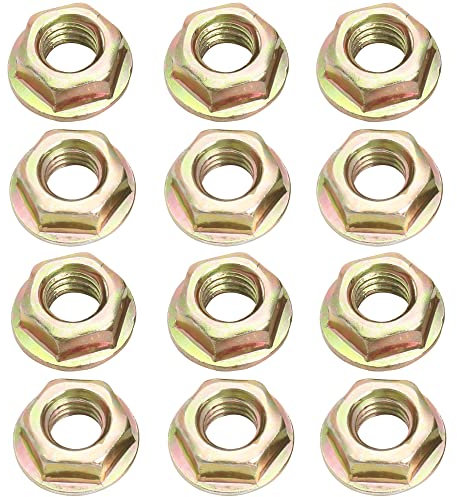 Realman 12pack 252145-2 Guide Bar Hexagon Flange Nuts For Makita Chainsaw DCS34 DCS340 DCS341 DCS3416 DCS510 DCS5102 DCS5121 DCS5121R DPC6200 DPC6201 DPC6400 DPC6401 EA3200S EA3201S EA3500SR UC3500