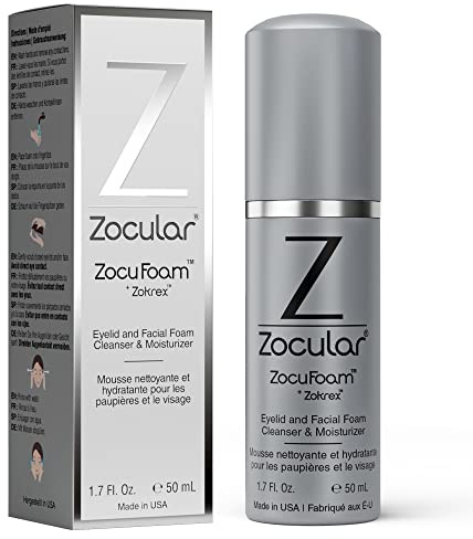 Zocular ZocuFoam Eyelid Cleanser 50ml - Foaming Eyelid Scrub for Blepharitis and Inflammation - Stye Treatment for Eyes - Natural pH Balanced Treatment
