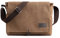 CORIOS Retro Herren Schultertasche Canvas Henkeltaschen Umhängetaschen Casual Bürotaschen Groß Kuriertasche Handtasche für Reise Schule Hochschule Arbeit Outdoor Braun