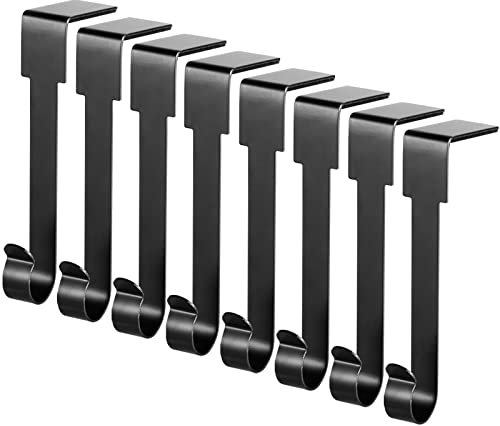 ARCHCRTC Weihnachtsstrumpfhalter – Kaminhaken Griff für Kamindekoration (Schwarz, 8)