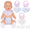 Aolso Windeln für Baby Puppen,9 Stück puppenwindeln,Puppenlätzchen und Socke Set,Puppen zubehör,Windeln Lätzchen-Set für 14-18 Puppen