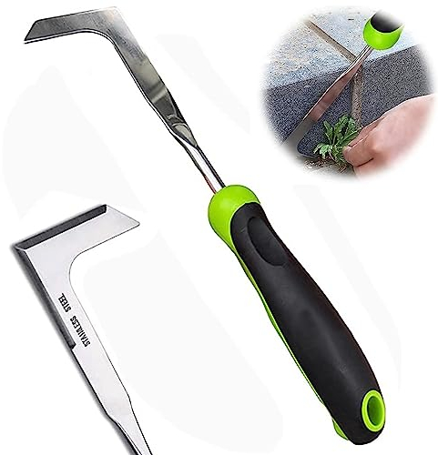 Exbrith Outil de Désherbage, Artefact Désherbage Jardin, Grattoir à Long Manche pour Enlever Les Mauvaises Herbes et la Mousse, Désherbeur pour Creuser, Désherber, Desserrer