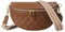 Bauchtasche,Damen Gesteppte,Gürteltasche Damen,Brusttasche Damen,Crossbody Bag,Damen Leder Umhängetasche Damen (Braun)