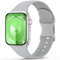 Higgs Silikon Armband Kompatibel mit Apple Watch Armband 38mm 40mm 41mm 42mm 44mm 45mm 46mm 49mm Damen Herren, Weich Sport Ersatz Armbänder für iWatch se Series 10 9 8 7 6 5 4 3 2 1 Ultra,Grau