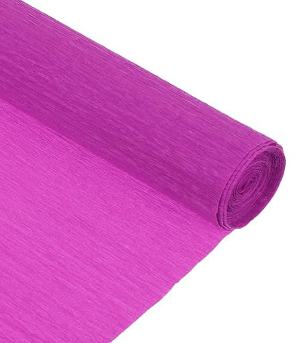 QUARKZMAN Krepppapierrolle, 2,4 m lang und 25,4 cm breit, für Hochzeitszeremonien, verschiedene große Festivals, Dekoration, Rosenrot