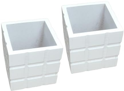 Happyyami 2 Stücke Blumentopf Quadratisch Für Künstliche Pflanzen Stilvolle Blumenkasten Für Garten Und Dekoration