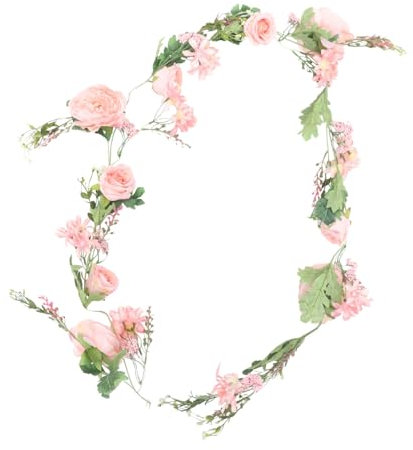 Zerodeko Künstliche Peony Blüten Girlande Mit Blättern Hochzeitsdekoration Und Party-Dekoration Fake Blumen Für Romantische Anlässe Langlebig Und Pflegeleicht Rosa