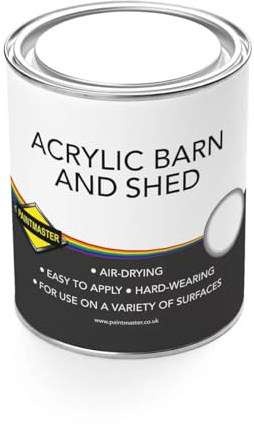 Paintmaster Acrylic Exterior Barn and Shed Paint - Versatile for Wood & Metal (Acrylic Barn Paint and Shed Paint - Dark Green, 2.5L)