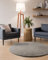 Interiyou Hochflor Teppich Sofia - 250x250 cm Rund Hellgrau - flauschig und einfarbig - waschbar und rutschfest - weicher Langflor
