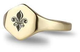 Königlicher Siegelring – Familienwappen-Ring – Individueller Heraldik-Ring – Sechseck-Ring
