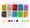 500 Pièces Carte Punaises,Punaise,Punaise Murale,Punaises Tableau Liège,Épingles Et Punaises,Punaises en Plastique,Push Pins Tête en Plastique,Panneau d'art À Épingles (coloré)