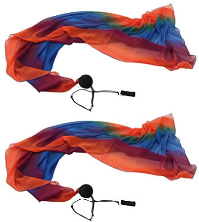 Qianly 2 Stück Schleier Poi Wurfkugeln für Bauchtanz Und Yoga, 6