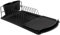 Solty - Escurreplatos Acero Inoxidable Negro - Escurridor de Platos sobre Fregadero con Bandeja de Goteo y Colector de Cubiertos - 47.5 x 26.5 x 11 Cm