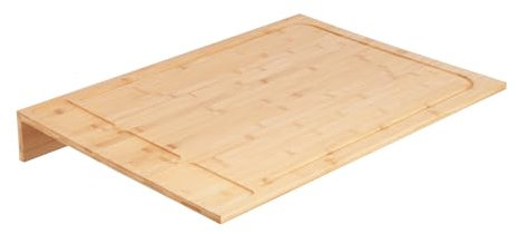 Piastra di copertura per fornelli in bambù, multifunzione, per cucina, 75 x 54 cm, grande, adatta per fornelli a gas e fornelli elettrici, stabile con piedini rimovibili