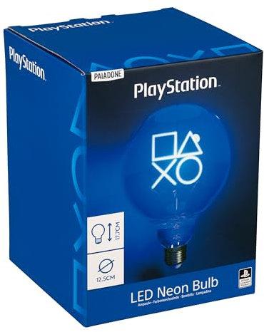 Paladone Ampoule LED décorative PlayStation E27 - À ajouter à n'importe quelle lampe compatible Edison, cadeau de collection sous licence officielle Gaming, pour chambres et maisons