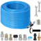 Tuyau de nettoyage de canalisations 30 m - Kit de nettoyage pour Kärcher K2-K7, nettoyeur haute pression Bosch - 5800 PSI - Jet d'eau - Tuyau de débouchage (bleu)