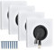 Cable Entry Cover Plates, 4 Pcs Wall Cable Cover, Cable Brush Plate, Cable Wall Cover, Wall Hole Cover, Cable Brush Wall Plate, Wall Outlet for Cables, Cable Wall Plate, Cable Wall Entry(White)