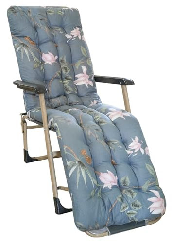 Junhui Liegenauflage, Auflagen für Gartenliegen, Sonnenliegen-Kissen, Auflage Gartenliege mit Krawatte, Auflage Polster für Gartenmöbel, 170x53x8cm, F