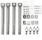4 Edelstahl BBQ Zubehör BBQ Grill Tube Brenner Set Einstellbare Länge 30-45cm Universal BBQ Gasgrill Ersatz für Gasgrills