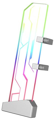 NVOQILIN Gehärtetes Glas Grafikkarte VGA Halter 5V 3pin ARGB Beleuchtung für verschiedene GPUs Halterung gehärtetes Glas GPU Ständer