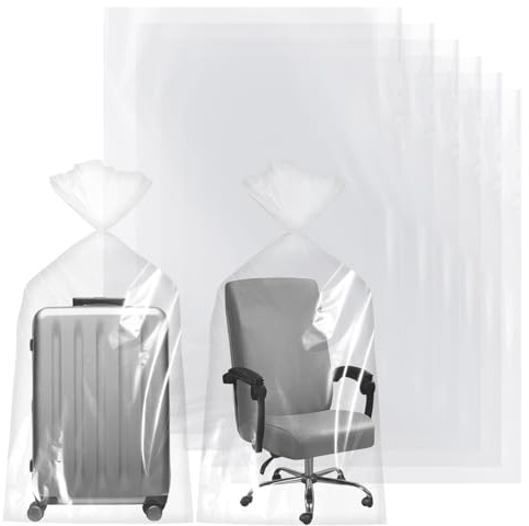 6 Piezas Bolsas Almacenamiento Plástico Transparente Extra Grandes | 100×152 CM Bolsa Mmuy Grande Almacenaje,Reutilizables,Bolsas Mudanza Grandes Resistentes,para Edredones,Maletas,Juguetes