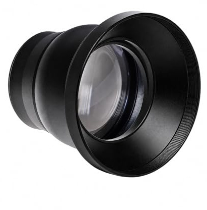 Teleobiettivo professionale 2.2X compatibile con JVC GZ-E309, vetro ottico giapponese, messa a fuoco automatica e manuale, montaggio a vite, miglioramento zoom a lungo raggio per fauna selvatica