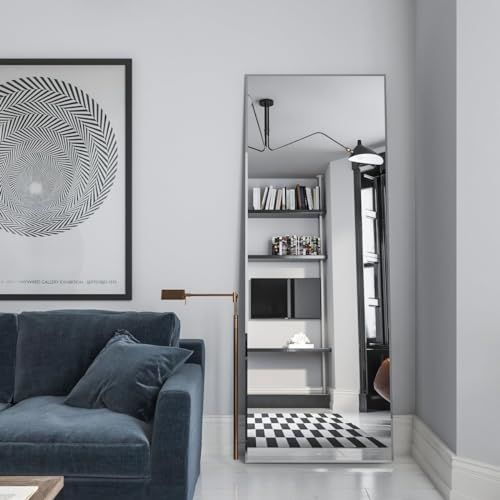 Rahmenloser Wandspiegel Kristallspiegel Badspiegel mit Facettenschliff in 25 mm Stärke 170 x 70 cm