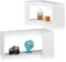 Relaxdays Eck Wandregal, 2er Set, Freischwebend, Dekorativ, Zum Aufhängen, Kinderzimmer, Modernes Design, MDF, Weiß