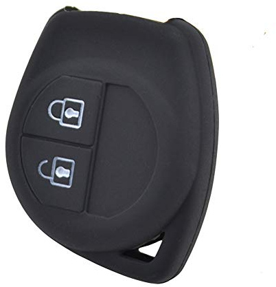 Happyit Couverture de Cas de Clé de Voiture en Silicone pour Opel Vauxhall Agila pour Fiat Sedici pour Suzuki Jimny 2 Boutons Noirs