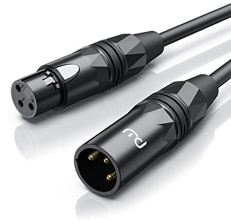 CSL - 5m Mikrofonkabel - XLR Stecker auf XLR Buchse - Audio Kabel - je 4 Farbringe: rot blau gelb grün - OFC Sauerstofffreies Kupfer – für Mikrofone Hifi Mischpult Lautsprecher – geschirmt - flexibel