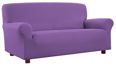 Banzaii Copridivano - Elasticizzato Antimacchia - con braccioli sagomati - Made in Italy (Lilla, 1 Posto (estensibile da 85 a 100 cm))