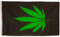 Party-, Freizeit- und Motiv-Flaggen aus wetterfestem Material, Outdoor-Fahne (Cannabis black) 150x90cm