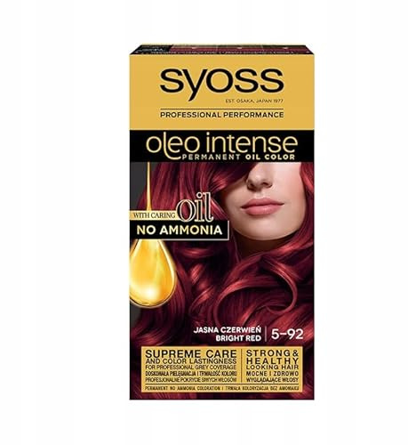 Syoss Oleo Intense Haarfärbemittel, 5.92 Hellrot 115 ml