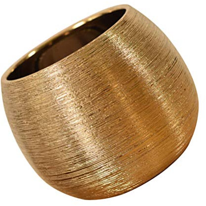 YARNOW Vaso di Fiori Rotondo in Ceramica Vaso di Fiori Placcato Oro Vaso da Fiori da Pianta Succulenta Supporto Ufficio Casa Balcone Fioriera Contenitore 13X10. 5 Cm