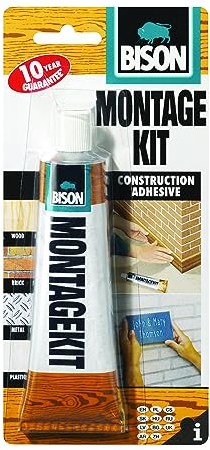 Bison Montage Kit Super Strength Tube, Weiß/Braun Verpackung – 125 g