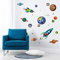 alles-meine.de GmbH Wandtattoo/Sticker freie Motivwahl Kinder & Erwachsene - 26 TLG. Set - 3D Effekt - Glitzer - Rakete - Planeten & Weltall - selbstklebend + wiederverwend..