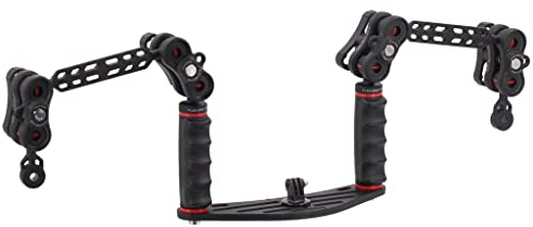 Unterwasser Tray Schiene für Action-Kameras mit Plastic Carbon Arme and YS-Adapter für GoPro DJI Osmo Apeman FLEX-ARM ST20130