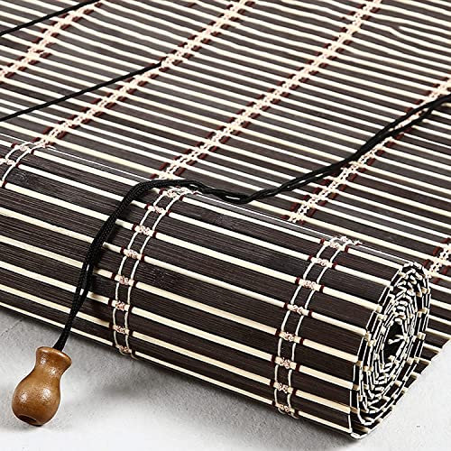 JIAOLUN123 Bambus Rollo Natur Jalousine Bambusrollo Seitenzugrollo Bambus Raffrollo Holzrollos Lichtfilter Sonnenschutz und Sichtschutz Rollo Für Fenster und Türen Pavillon Patio (80 x 220 cm)