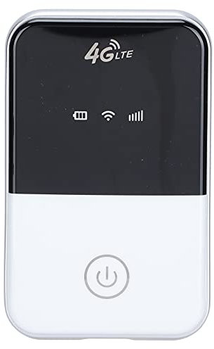 Dpofirs Mobiler WLAN-Router, 4G LTE Mobiler WLAN-Hotspot Drahtloser 4G-Router für Mobiltelefone und Computer, 3G/4G-Breitbandzugang, mit WiFi-Hotspots(Weiß)