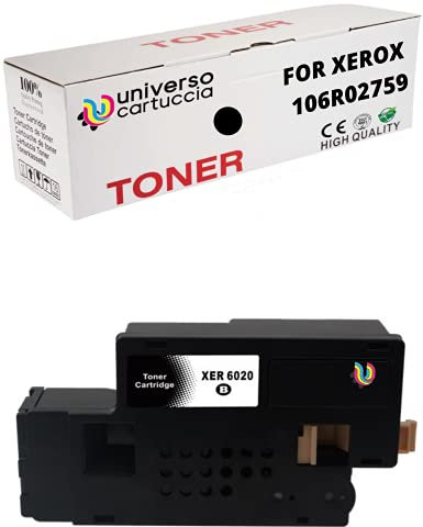 Universo Cartuccia® Toner kompatibel für Xerox Phaser 6020 6022 WorkCentre 6025 6027 6028 Drucker, Druckerpatronen, hohe Ergiebigkeit 2000 & 1000 Seiten (schwarz)